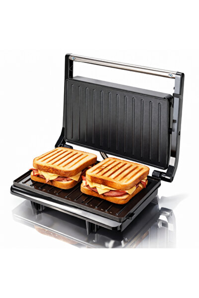 Salestore.ro Aparat de gatit sandwich 900W, placi antiaderente, 22x14 cm, pro...