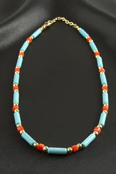 ZERO LAND Nrzsnt Turquoise Bead Crystal Necklace (191418) - Turquoise