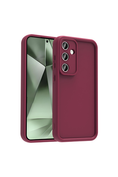 zore Galaxy S25 Fe Case with Camera Protection Sys Pineapple Cover - Plum