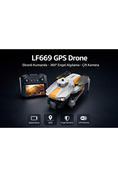 PeacHTec LF669 GPS Ekranlı Drone – 360° Engel Algılama, Çift Kamera