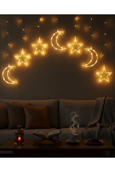 Epilons Big Moon Star Ramadan Led Light Decorative Illuminated Ornament