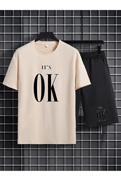 Rayan & Hoor Style Ok Printed soft short sleeve top and shorts set