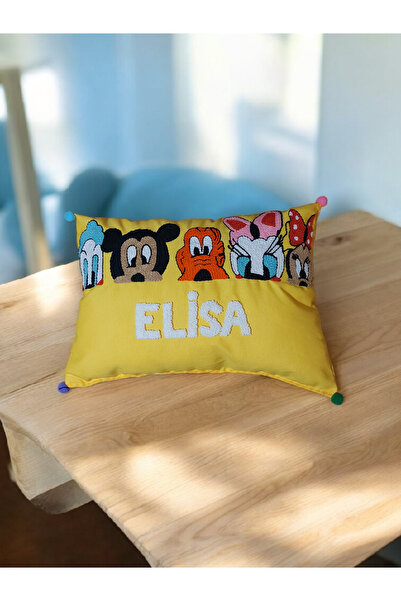 Handmade Kişiye Özel Tasarım Yastık Kılıfı/ Yeni Doğan Takı Yastığı