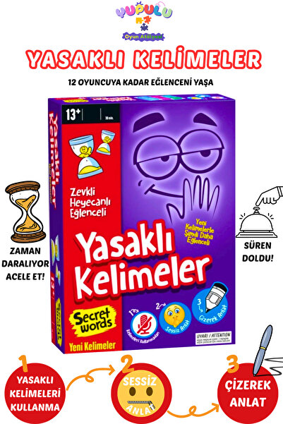 YUPULU Yasaklı Kelimeler - Tabu - Secret Words - Eğlenceli ve Zeka Geliştiric...