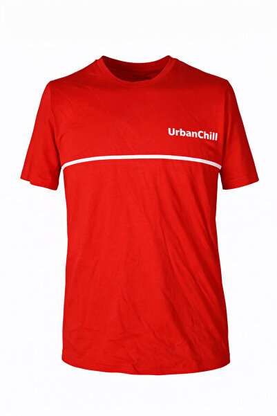trender 26Ydt1000020 Red Men's T-Shirt Urbanchill Piped