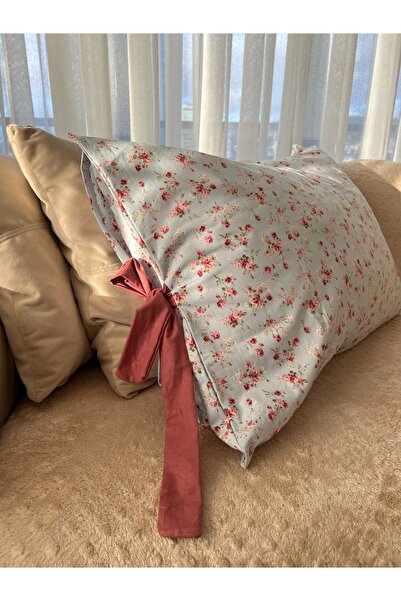 ToffyStore 100% Cotton Lu Vintage Blue Flowered Pillowcase