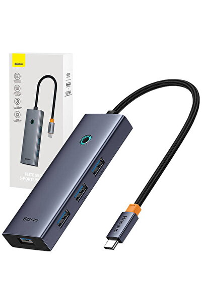 Baseus Hub 5w1 UltraJoy 5-Port (1xHDMI4K@30Hz + 4xUSB 3.0) grey