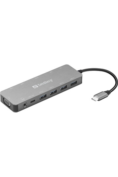 Sandberg Stație de andocare de călătorie 136-45 USB-C 13-în-1