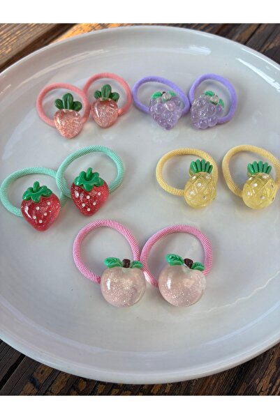 Gozibygoz 5 Pairs of Children's Rubber Buckle Set with Fruit Figures