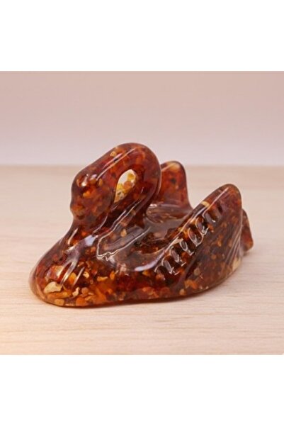 Generic Handmade Amber Swan Figurine | Natural Amber Collectible | Elegant Ar...