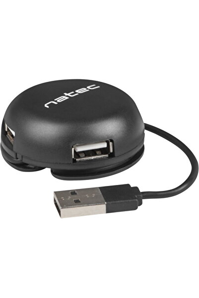 Natec Hub de interfață NHU-1330 USB 2.0 480 Mbit/s Negru
