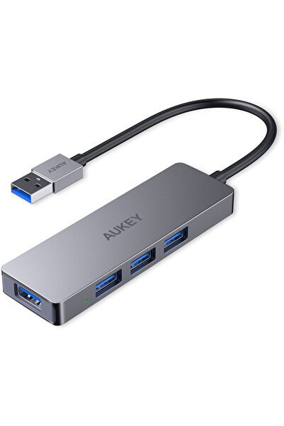AUKEY Hub USB-A din aluminiu CB-H36 | Ultra subțire | 4 în 1 | 4xUSB 3.0 | 5 ...