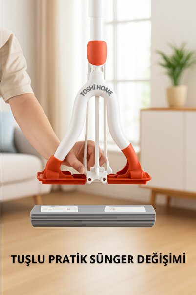 özgürce Kelebek Sıkma Mekanizmalı Sünger Paspas, Kolay Kullanım ve Temizlik