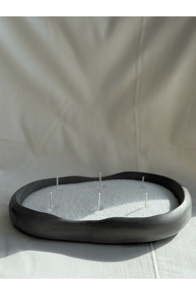 Lethe Design Dekoratif Kase İnci Toz Mum Seti, 6 Fitil Hediye, Modern, Kendin...