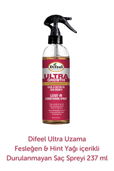 Difeel Ultra Uzama Fesleğen & Hint Yağı içerikli Durulanmayan Saç Bakım Sprey...