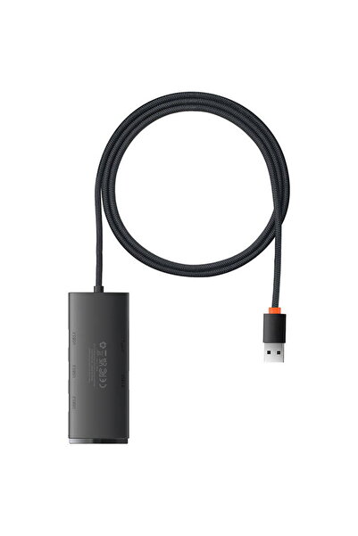 Baseus Hub seria Lite 4 în 1 USB la 4x USB 3.0, 1 m (negru)