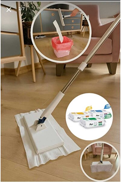 Genel Markalar 40 Adet Tak Kullan At Islak Mop Yüzey Temizlik Bezi, Büyük Boy