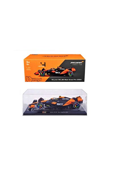 Bburago Collection Мачета авто McLaren MCL38 #4 Л. Норис Победител в Маями Гр...