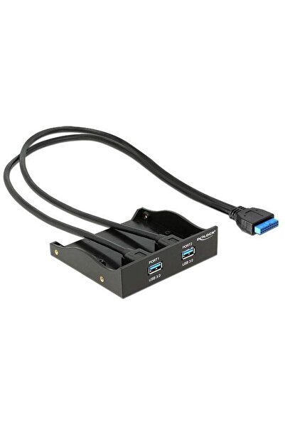 DELOCK Panou frontal USB 3.0 cu 2 porturi și mufă USB 3.0 internă cu 19 pini