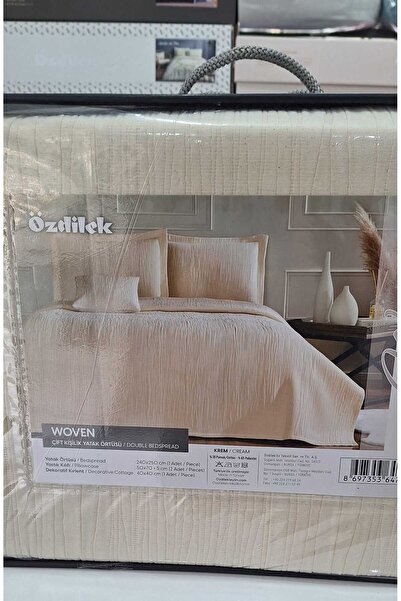 Özdilek Διπλό Κουβερλί Υφαντή Κρέμα