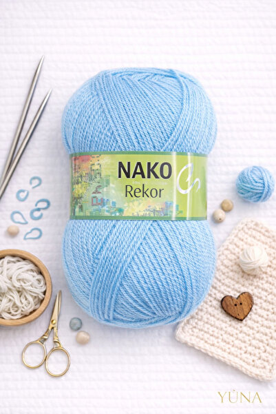 NAKO Rekor Knitting Yarn 214 Horizon Blue
