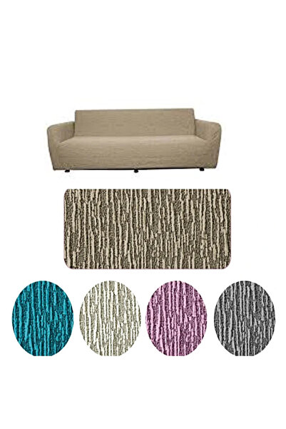 EJMEL țesătură cu model scoarță de copac jacquard, husă elastică pentru scaun...