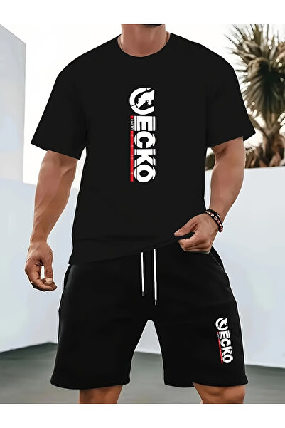 Rayan & Hoor Style Special Printed Top and Bottom Shorts T-Shirt Set- Oversiz...