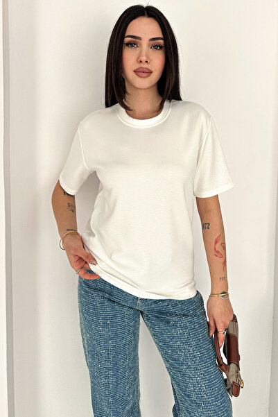 Noa&Noa Βασικό κοντομάνικο μπλουζάκι – Λευκό Essential