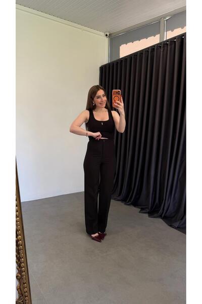 elif teke Longest Size Stretch Fabric Tok Fabric Trousers Black