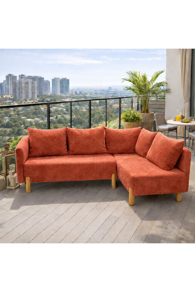 LOTUS PORT Köşe Takımı Peluş Kumaş