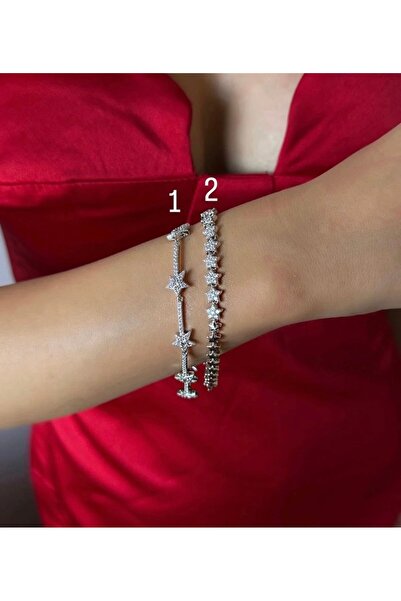 XUPING JEWELRY KUYUMCU VİP SERİ 14K RENGİ ZIRKON TAŞLI YILDIZ ÇELIK BILEKLIK ...