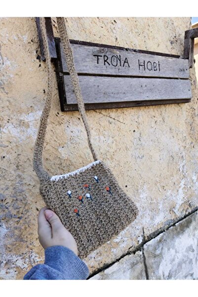 shop Çiçekli Hasır Örgü Şapka