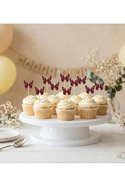 Ays Bridal Kelebekli Cupcake Kürdanı