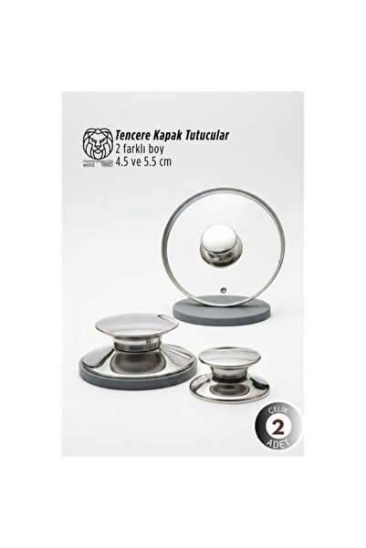 ModaCar Paloma Serisi 2 li Paslanmaz Çelik Lüks Tencere Kapağı Tutucu Seti - ...