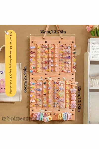 GlassySKY 2 Katlı Şık Keçe Saç Aksesuarı Düzenleyici Çanta-Tokalar & Daha Faz...