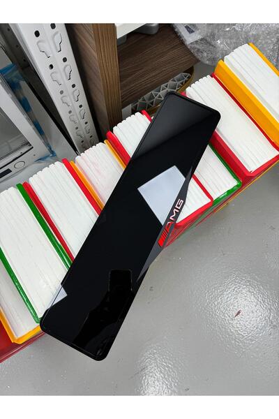 WOODDOOM Kırmızı AMG Yazılı Full Pleksi Plakalık