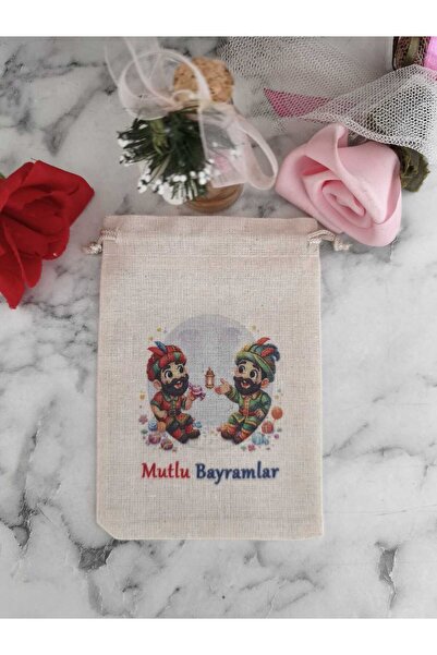 adilstore Eid Pouch 5 Pcs (10X14Cm-Sublimation Printing on Raw Fabric)