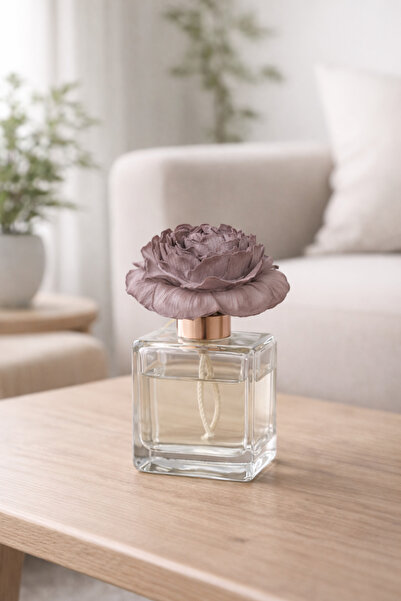 TAFİ Dekoratif Şakayık Çiçeği Oda Kokusu İçin fitilli yedek Açık Kahve koku t...