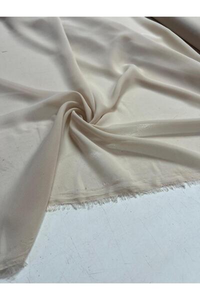 Kumaş sever Bone Color Multi Chiffon Fabric by the Meter Double En Flowy Drap...