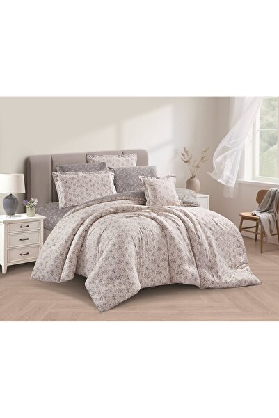 Levore Elaenore 4-piece Cotton bedspread, 100% soft, floral pattern, double-s...