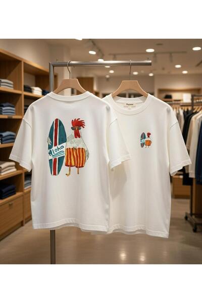 playwear Μπλουζάκι Aloha Horoz με στάμπα στην πλάτη και στο στήθος, 100% βαμβ...