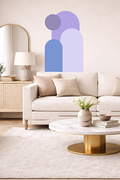 Sim Tasarım Boemski set zidnih naljepnica sa ovalnim i kružnim figurama, 3 dela