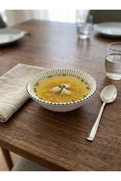 Altabi وعاء شوربة سيراميك رقمي بـ مطبوع نمط، طقم من 6 قطع، 15 سم، ديكور أنيق