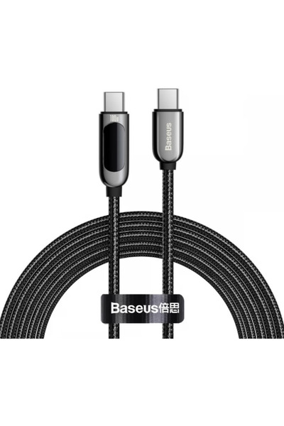 Baseus Ecran CATSK-C01, USB Tip-C la USB Tip-C, 2m, 100W, Negru
