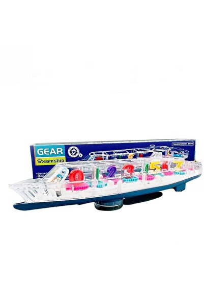 Rally Electric Gear Steamship Toy With Lights And Sound