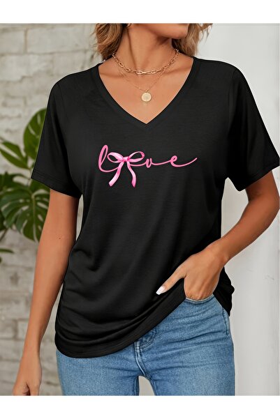 mercoledi Hope cu imprimeu pentru femei, cu decolteu în V, mâneci, croială no...