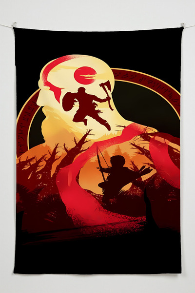 Charmbi Kratos și Athreus – Tapiserie de perete tematică Anime Film personaj ...