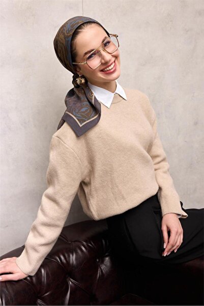 Silk Home Κασκόλ Viscon Velora Four Seasons Antique Pattern Dark Indigo 90x90