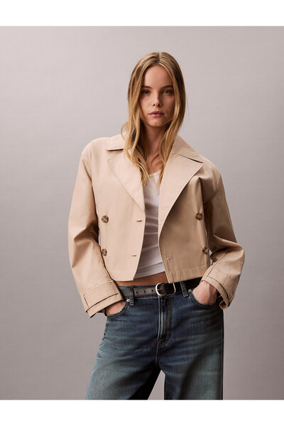 Calvin Klein جاكيت قصير من قماش التويل القطني