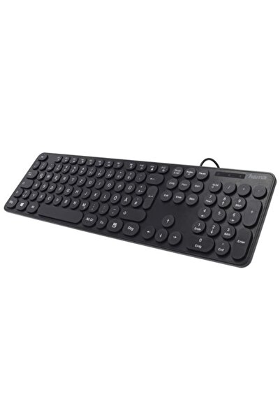 Hama "KC-500" Keyboard, Cabled, black, RED